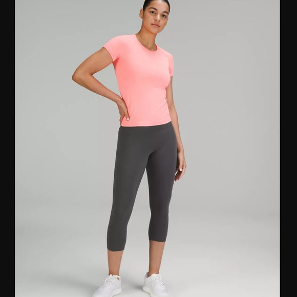 lululemon athletica Pants - Lululemon Wunder Train High Rise Crop 21" Graphite Grey Size 4